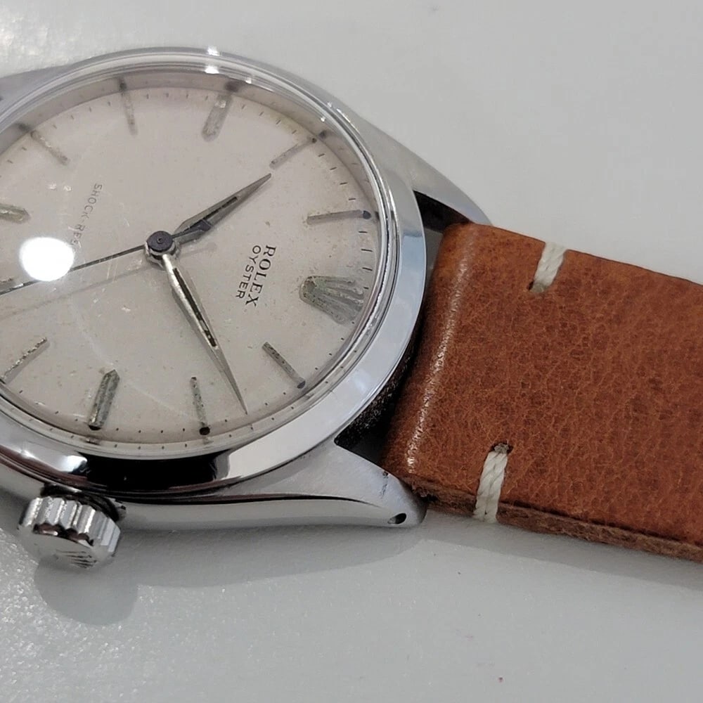 Mens Rolex Oyster Ref 6480 34mm Stainless Steel 1950s Manual Wind Vintage RA416B - 5