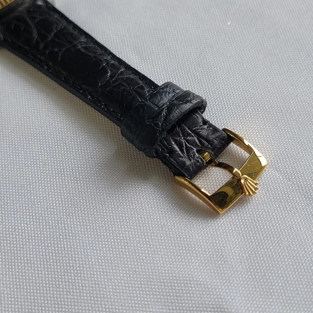 Rolex Oyster Datejust 16013 36mm 18k SS 1980s Linen Dial Mens Automatic RA395C - 10