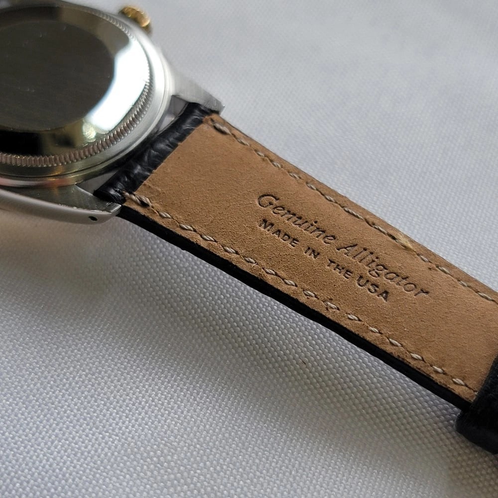 Rolex Oyster Datejust 16013 36mm 18k SS 1980s Linen Dial Mens Automatic RA395C - 13