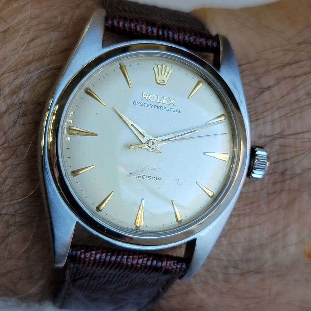 Rolex Oyster Precision Ref 6098 Mens 1950s 36mm Automatic Bubble Back RA712 - 14