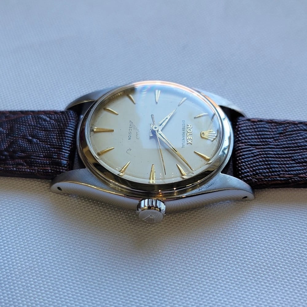 Rolex Oyster Precision Ref 6098 Mens 1950s 36mm Automatic Bubble Back RA712 - 5