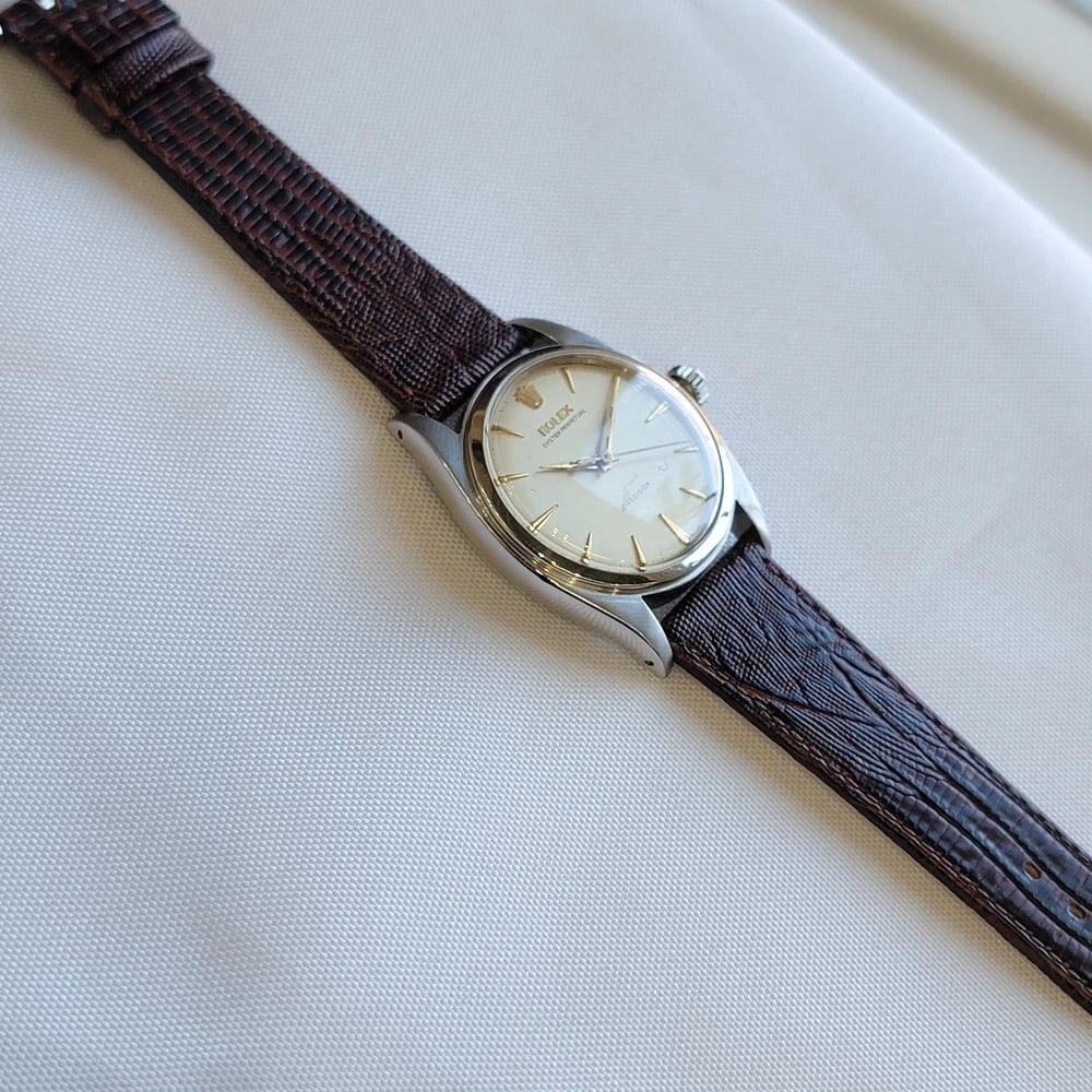 Rolex Oyster Precision Ref 6098 Mens 1950s 36mm Automatic Bubble Back RA712 - 9