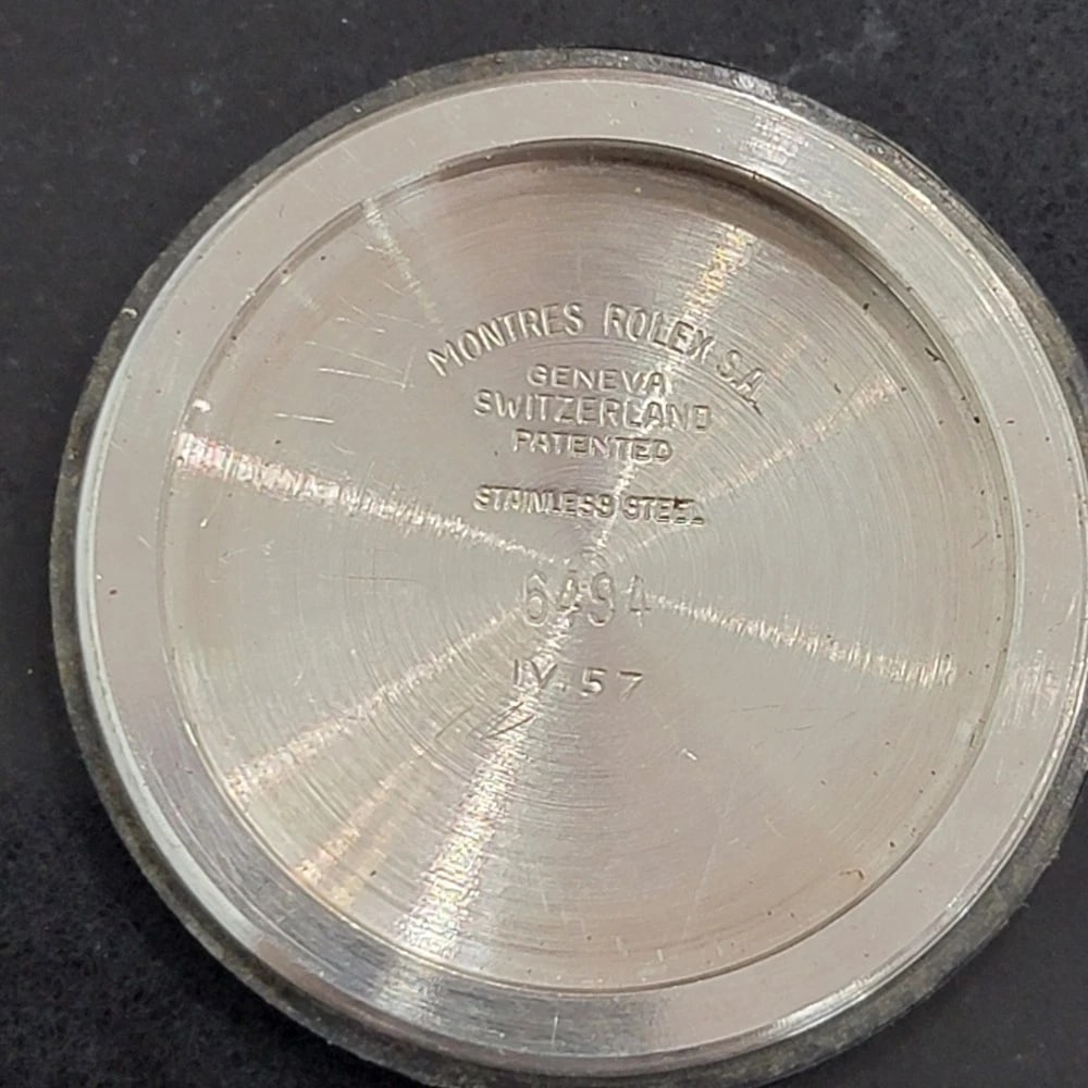 Rolex Oysterdate Precision 6494 34mm Mens 1950s Hand Wind Roulette Date RA191C - 13