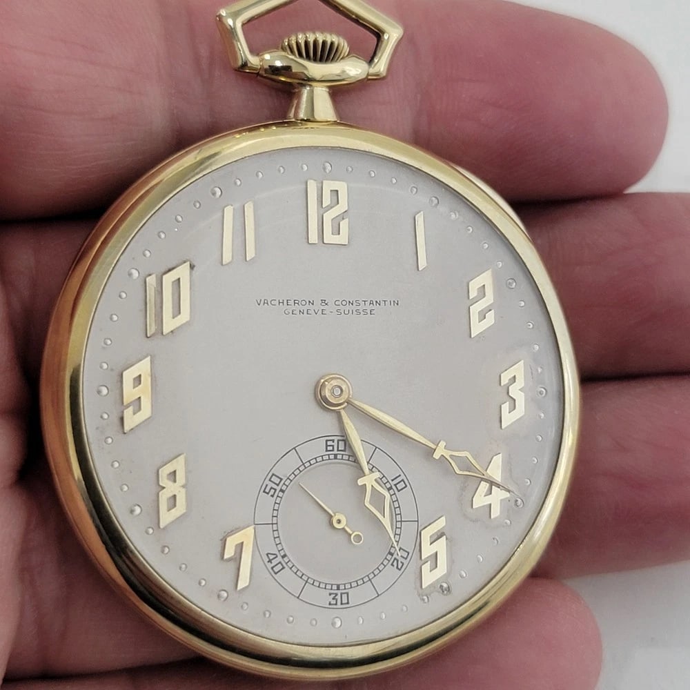 Vacheron & Constantin 18k Solid Gold 45mm Pocket Watch Circa 1890s RA648 - 10