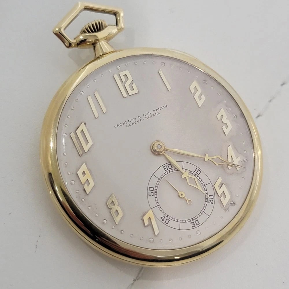 Vacheron & Constantin 18k Solid Gold 45mm Pocket Watch Circa 1890s RA648 - 3