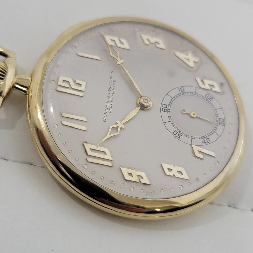Vacheron & Constantin 18k Solid Gold 45mm Pocket Watch Circa 1890s RA648 - 4