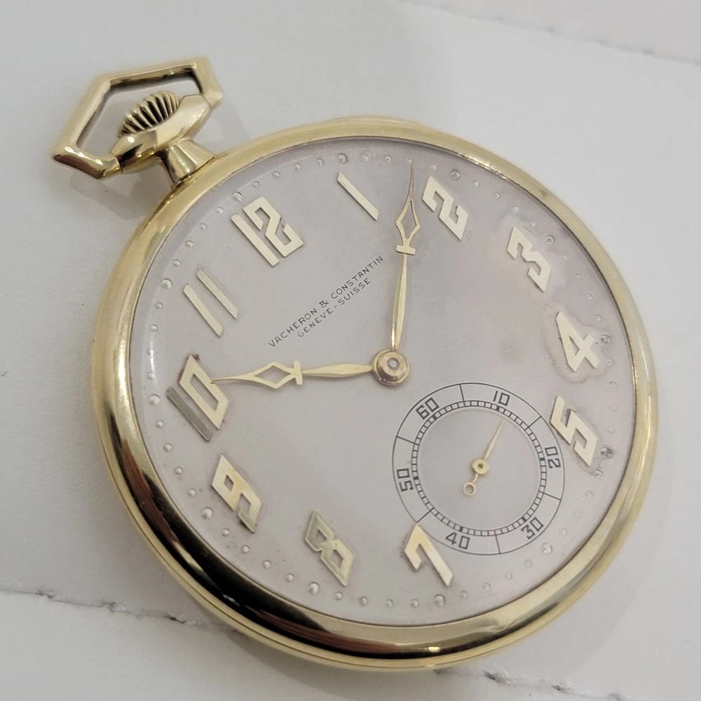 Vacheron & Constantin 18k Solid Gold 45mm Pocket Watch Circa 1890s RA648 - 5