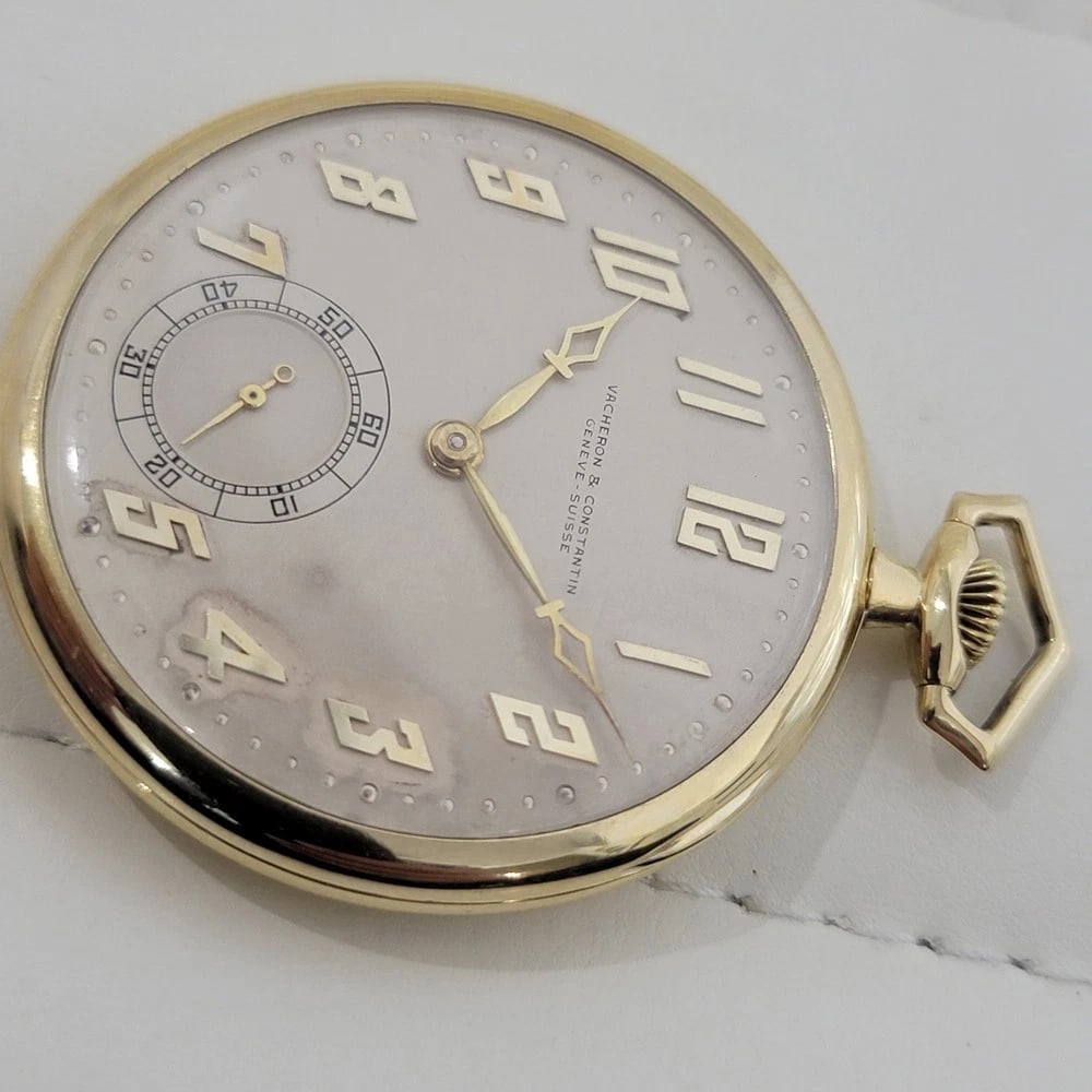 Vacheron & Constantin 18k Solid Gold 45mm Pocket Watch Circa 1890s RA648 - 6