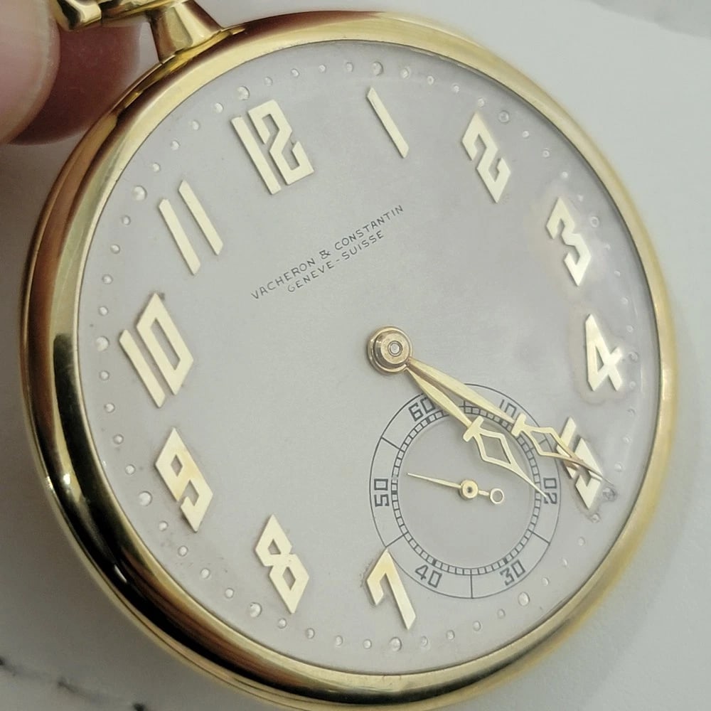 Vacheron & Constantin 18k Solid Gold 45mm Pocket Watch Circa 1890s RA648 - 9