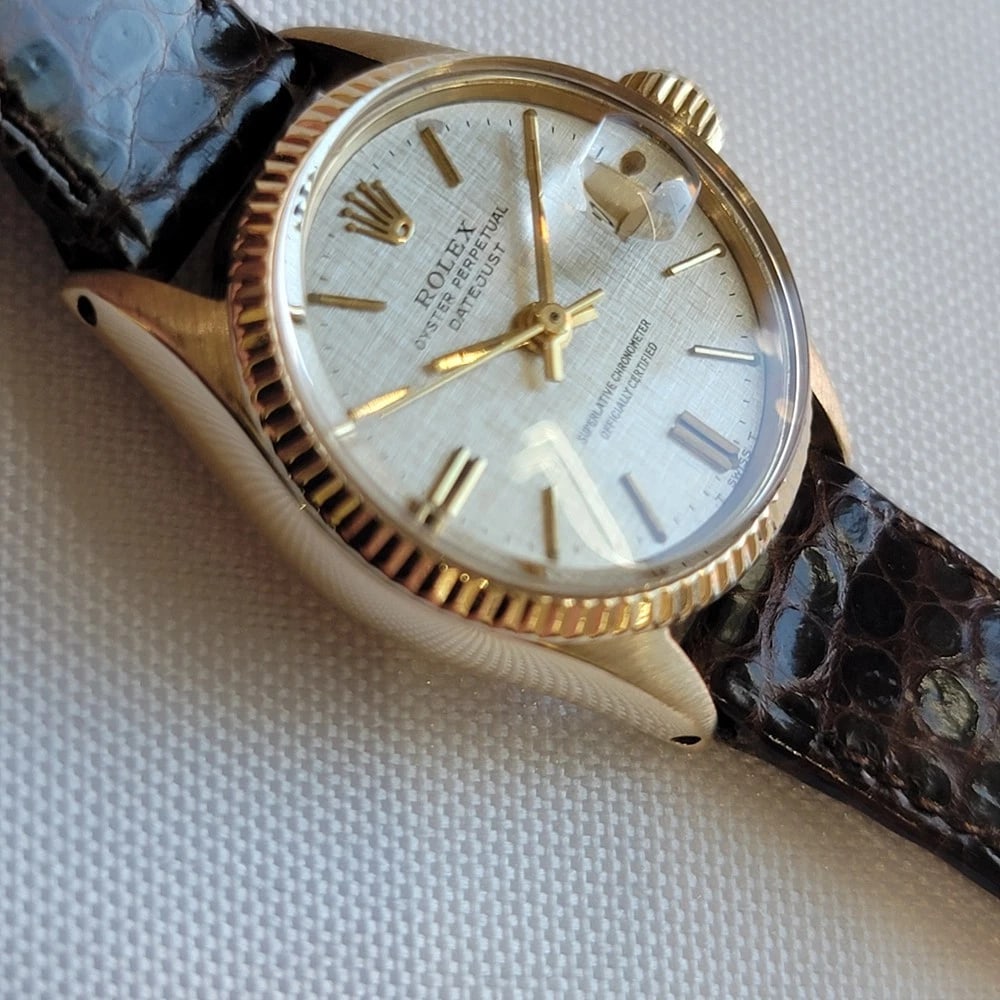 Rolex Oyster 6517 18k Solid Gold Ladies Datejust 25mm 1950s Automatic RA703 - 4