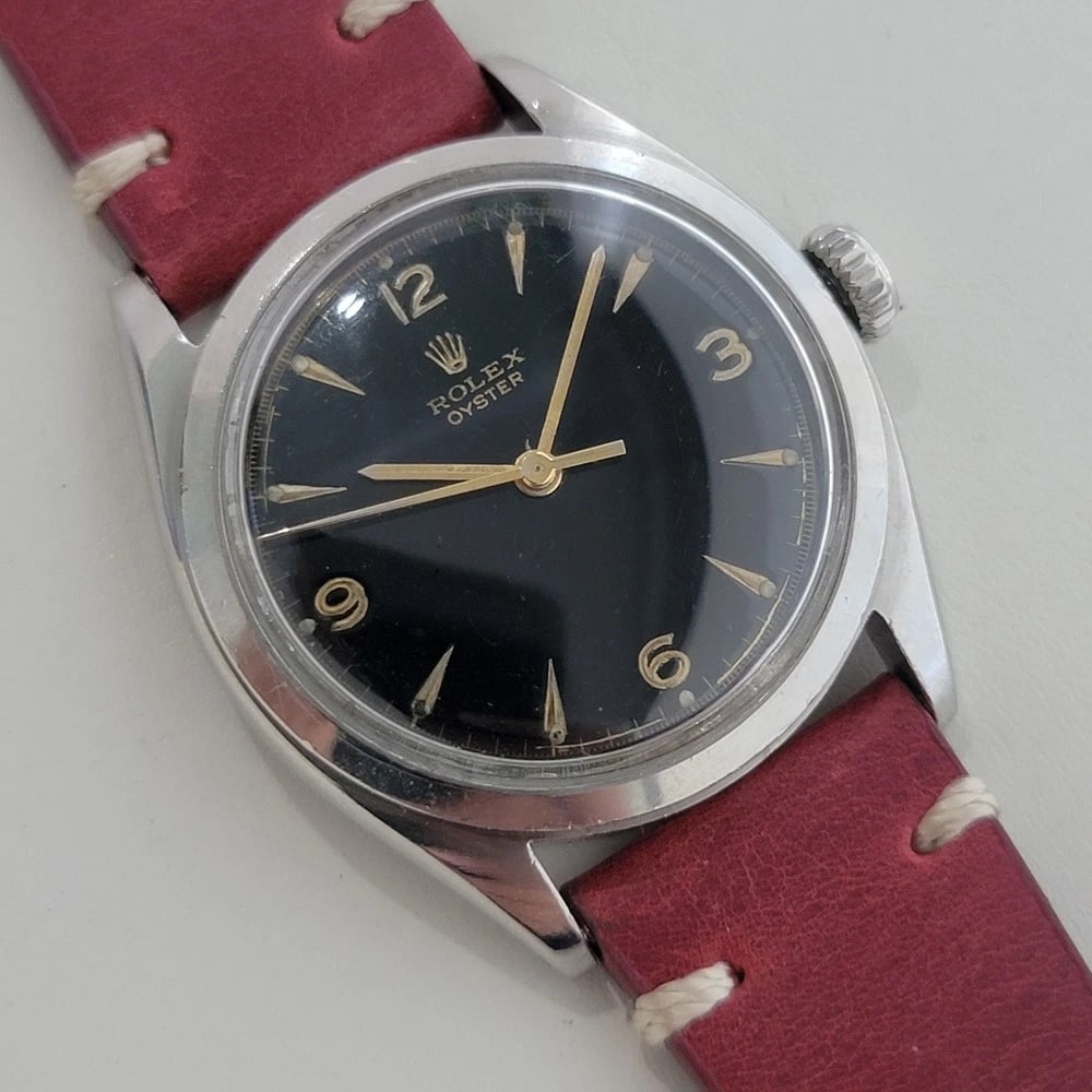 Rolex Oyster Precision Ref 6022 Mens Hand Wind 1950s Vintage Classic RA676B - 4