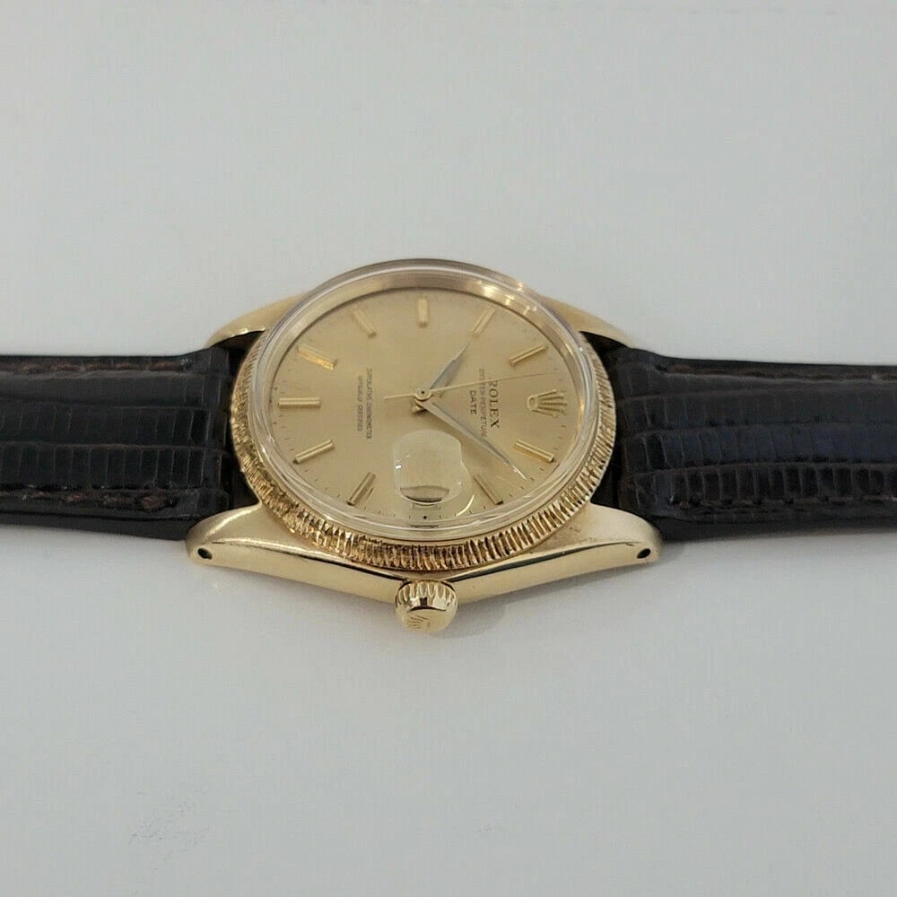 Rolex Oyster Perpetual Date 1503 35mm Mens 18k Solid Gold 1960s Automatic RJC156 - 5