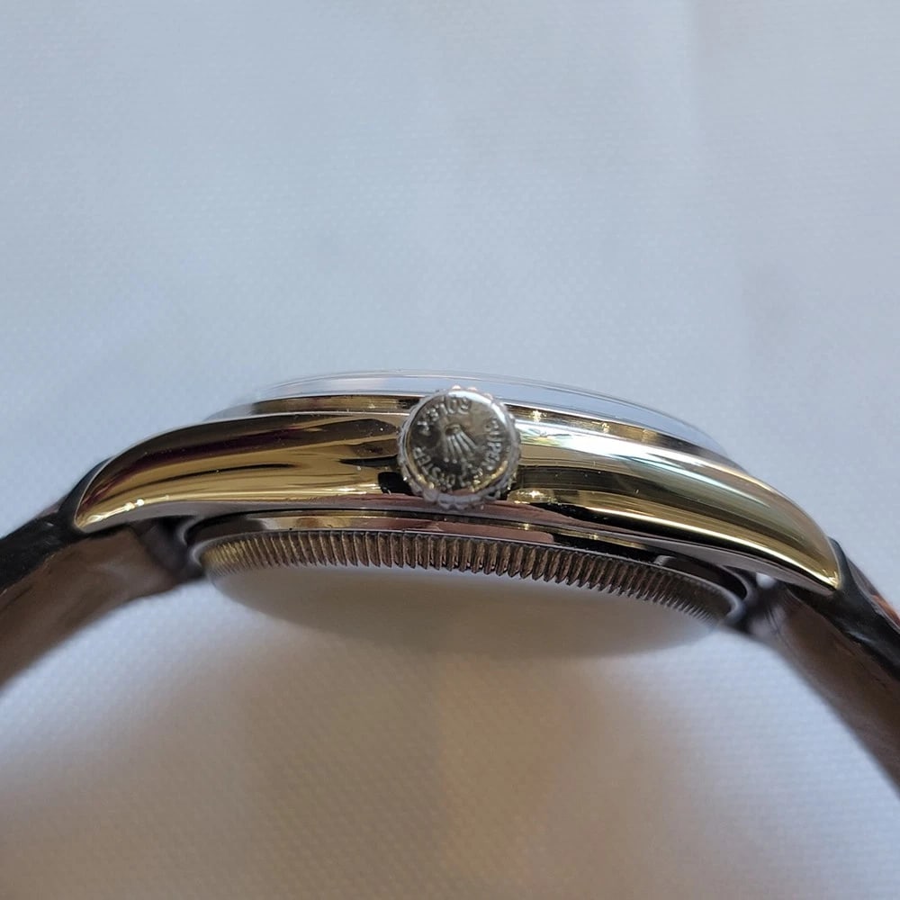 Rolex Oyster Perpetual Ref 6084 Mens 1950s 34mm Automatic Bubble Back RA715B - 10