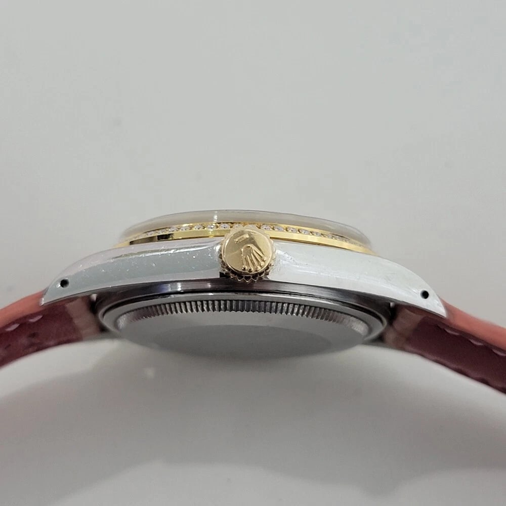 Rolex 16013 Datejust 36mm 18k SS Mens Diamond MOP Dial 1980s Automatic RA552 - 9