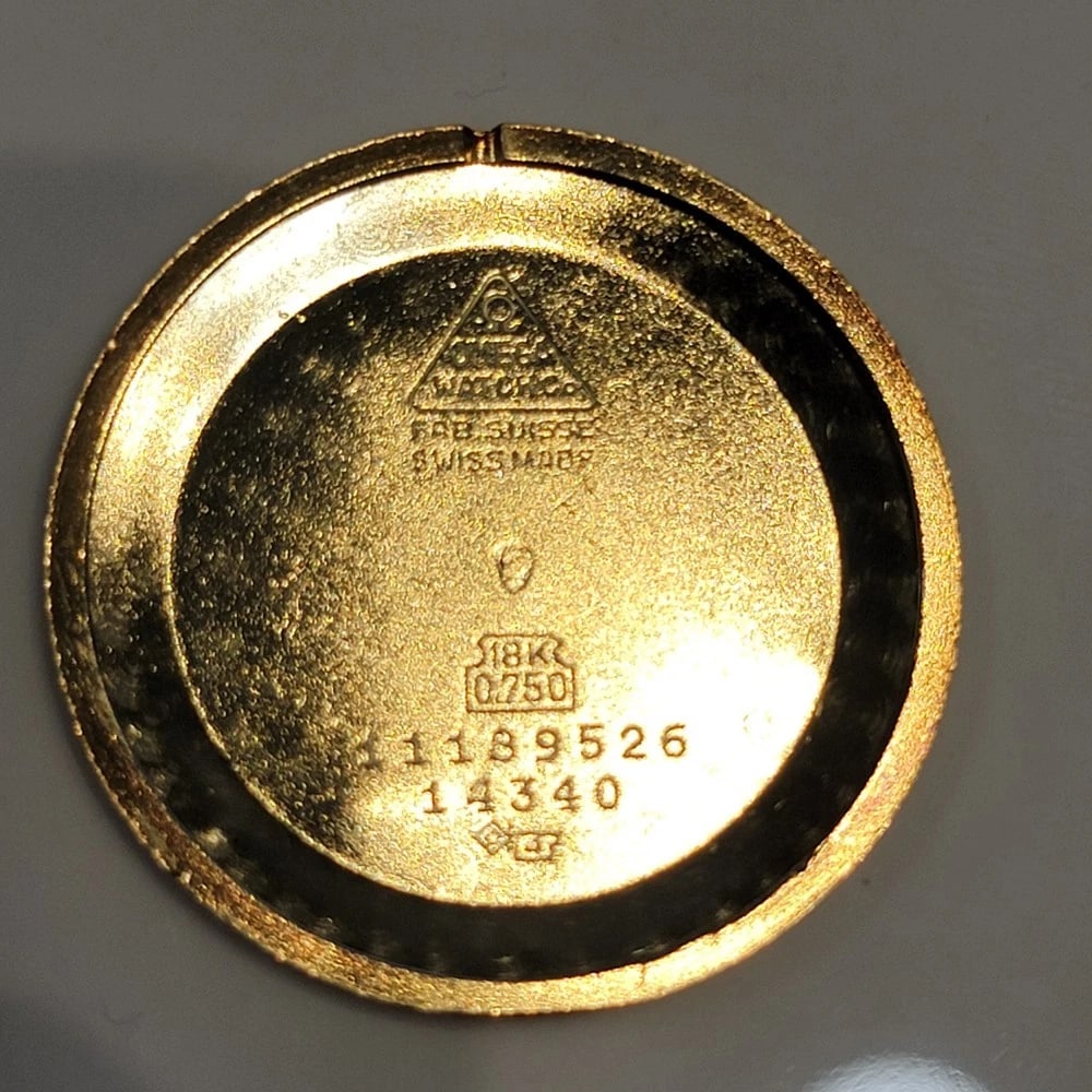 Omega Ref 2505 Jumbo 35mm x 43mm 18k Solid Gold Mens 1950s Manual Wind RA694 - 13