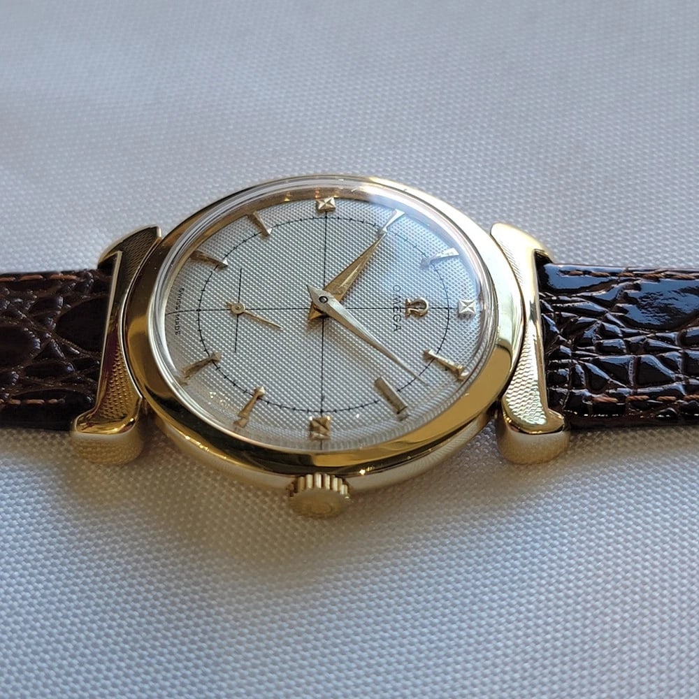 Omega Ref 2505 Jumbo 35mm x 43mm 18k Solid Gold Mens 1950s Manual Wind RA694 - 6