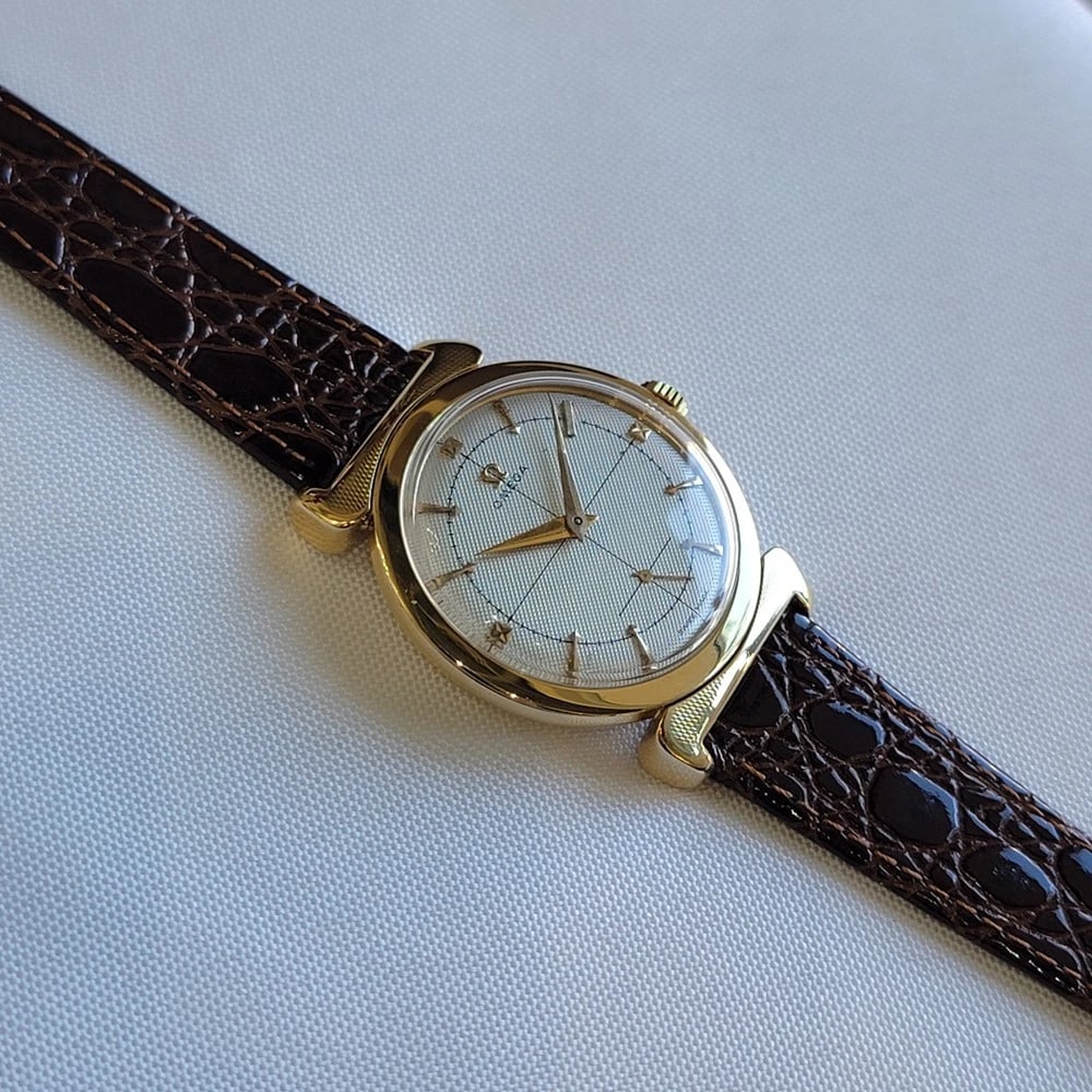 Omega Ref 2505 Jumbo 35mm x 43mm 18k Solid Gold Mens 1950s Manual Wind RA694 - 8