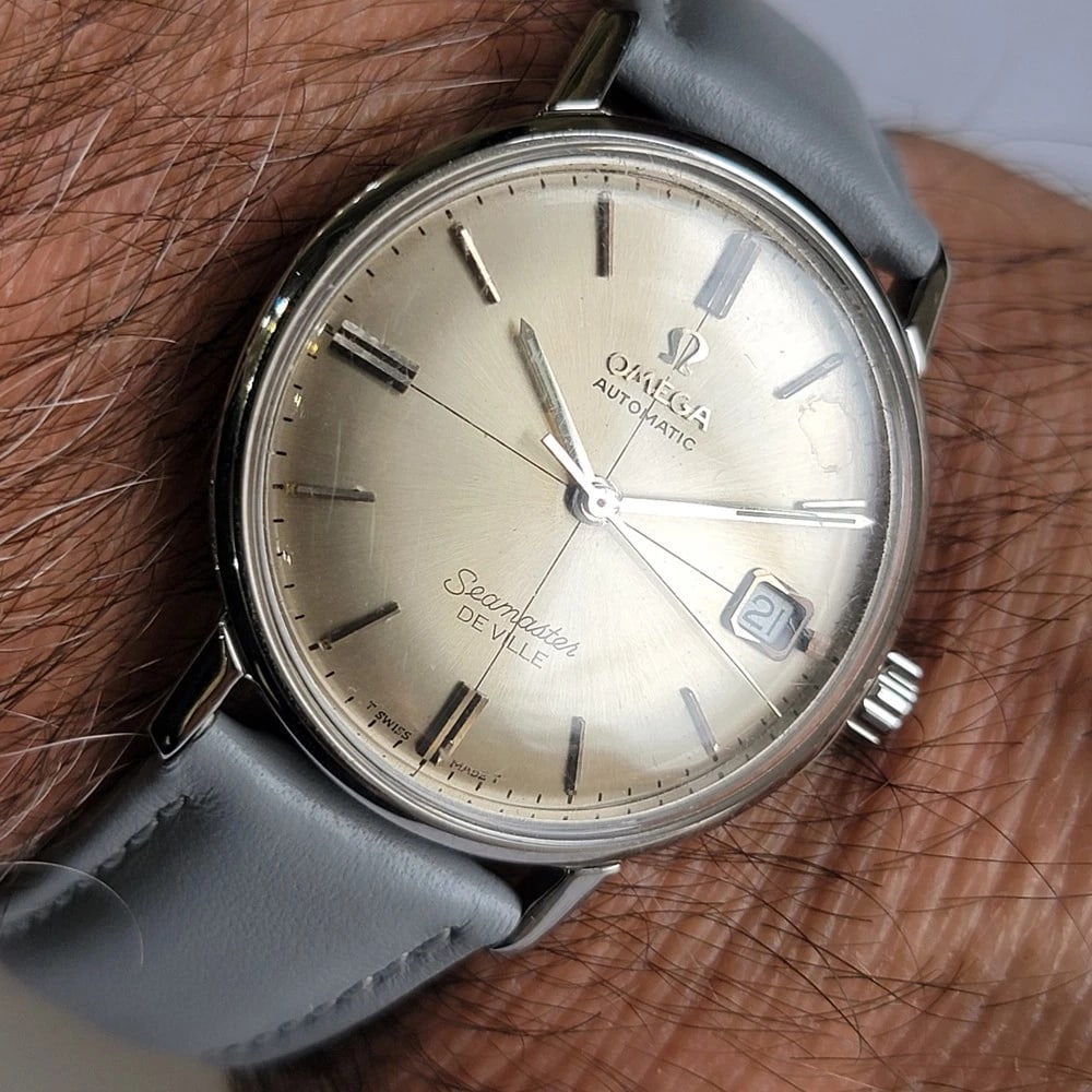 Omega Seamaster DeVille 166.020 35mm Mens 1960s Vintage Automatic w Date RA722 - 13