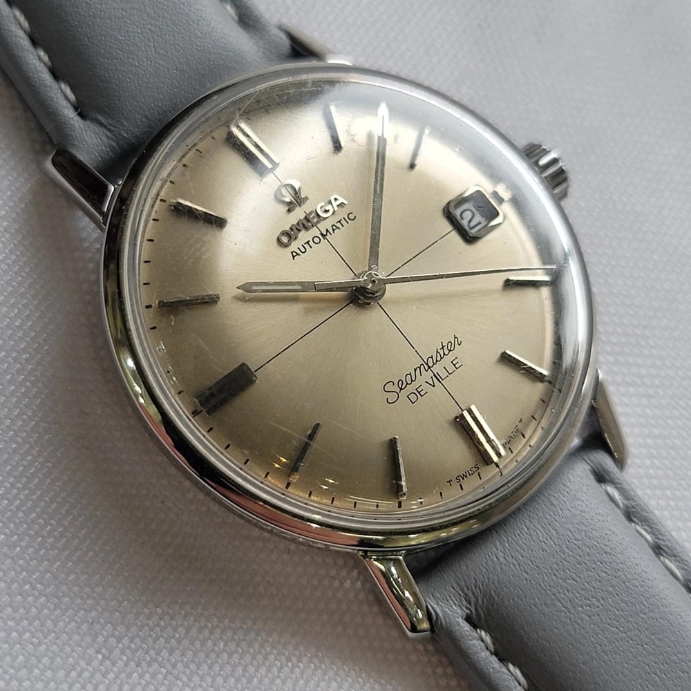 Omega Seamaster DeVille 166.020 35mm Mens 1960s Vintage Automatic w Date RA722 - 3