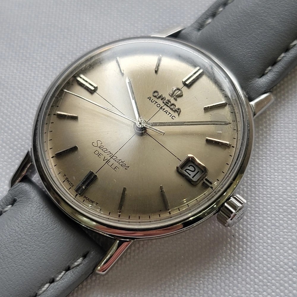 Omega Seamaster DeVille 166.020 35mm Mens 1960s Vintage Automatic w Date RA722 - 4
