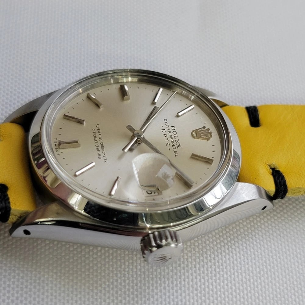 Rolex Oyster Perpetual Date Ref 1500 35mm Mens 1960s Vintage Automatic RA603B - 10