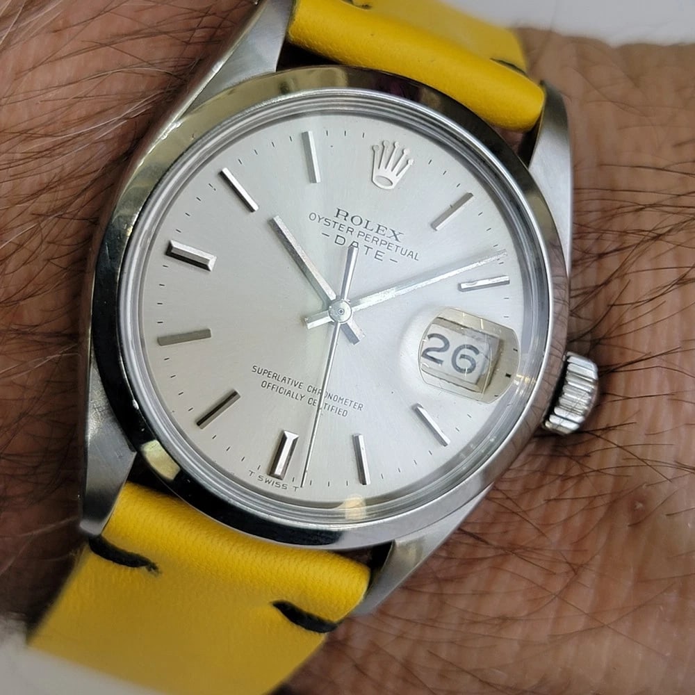 Rolex Oyster Perpetual Date Ref 1500 35mm Mens 1960s Vintage Automatic RA603B - 14