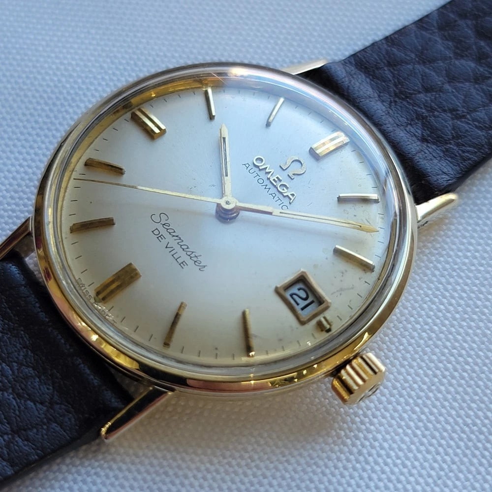 Omega Seamaster DeVille 1960s Mens 34mm Gold Capped Automatic w Date RA717 - 5