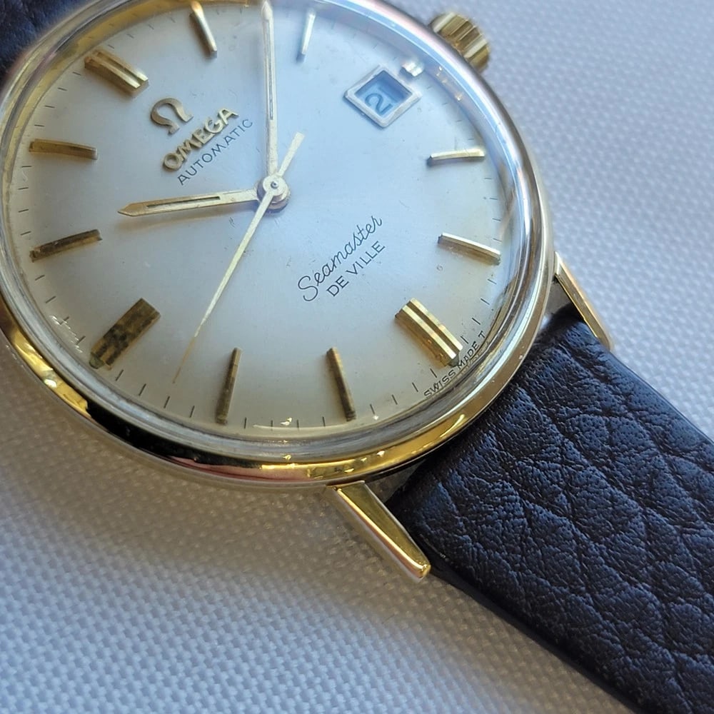Omega Seamaster DeVille 1960s Mens 34mm Gold Capped Automatic w Date RA717 - 6
