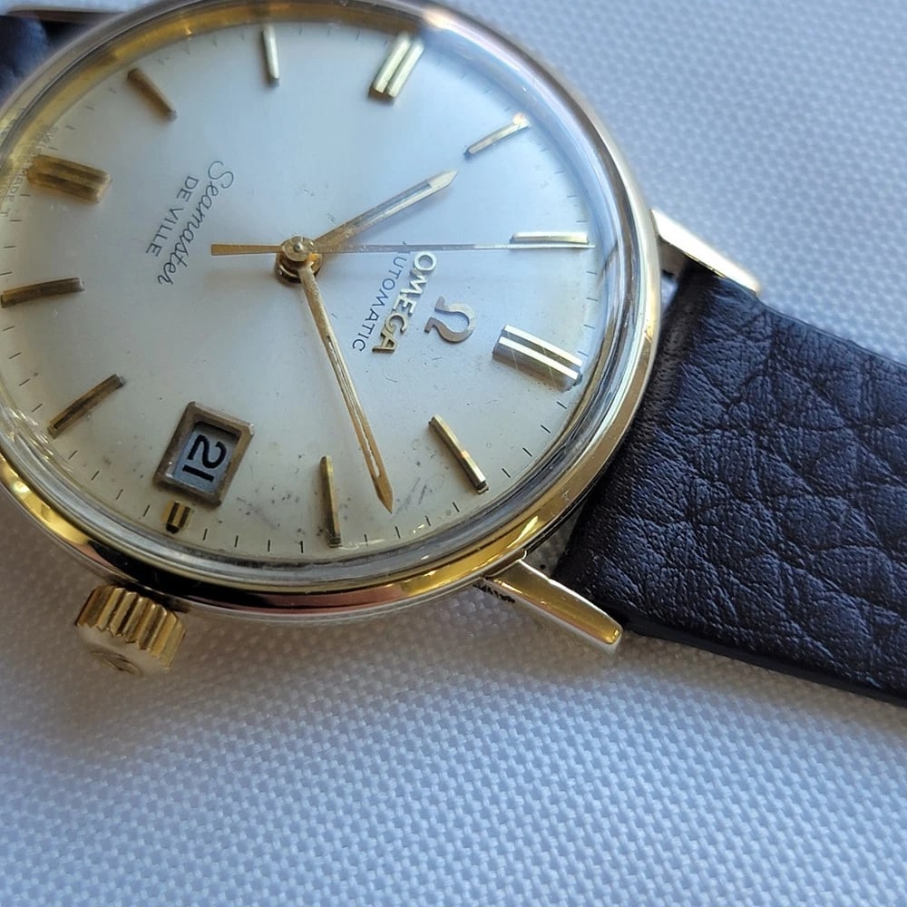 Omega Seamaster DeVille 1960s Mens 34mm Gold Capped Automatic w Date RA717 - 7