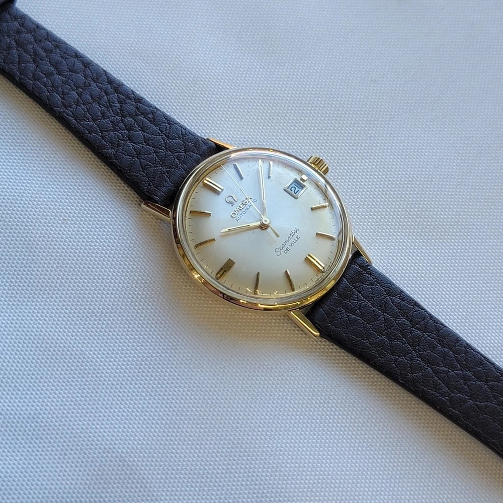 Omega Seamaster DeVille 1960s Mens 34mm Gold Capped Automatic w Date RA717 - 8