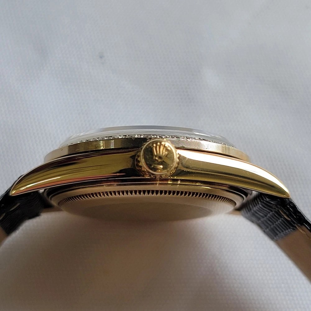 Rolex Oyster Datejust Ref 1601 14k Gold Mens 1960s Diamonds Automatic RA412C - 11