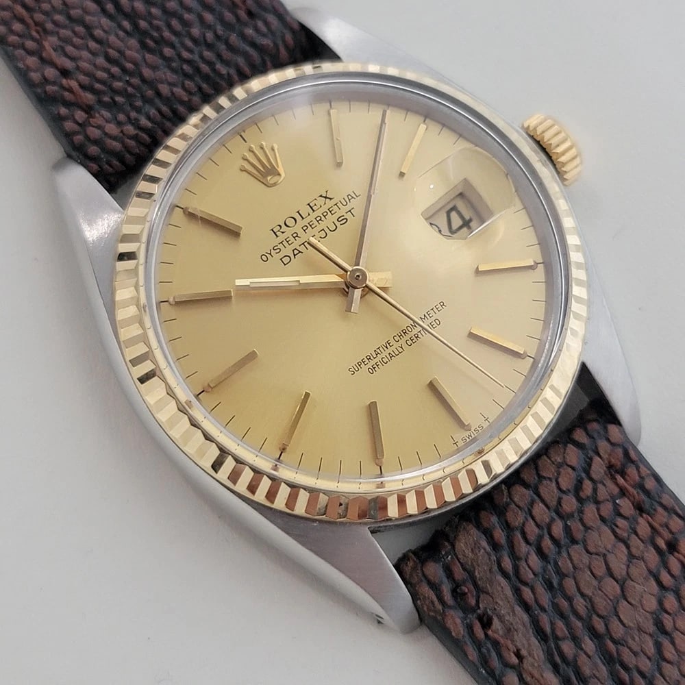 Rolex Oyster Datejust Ref 16013 Mens 36mm 18k SS Vintage 1970s Automatic RA615: Title:Rolex Oyster Datejust Ref 16013 Mens 36mm 18k SS Vintage 1970s Automatic RA615 Description:Timeless icon, Men's 18k gold and stainless steel Rolex Oyster Perpetual Datejust Ref.16013 automatic,