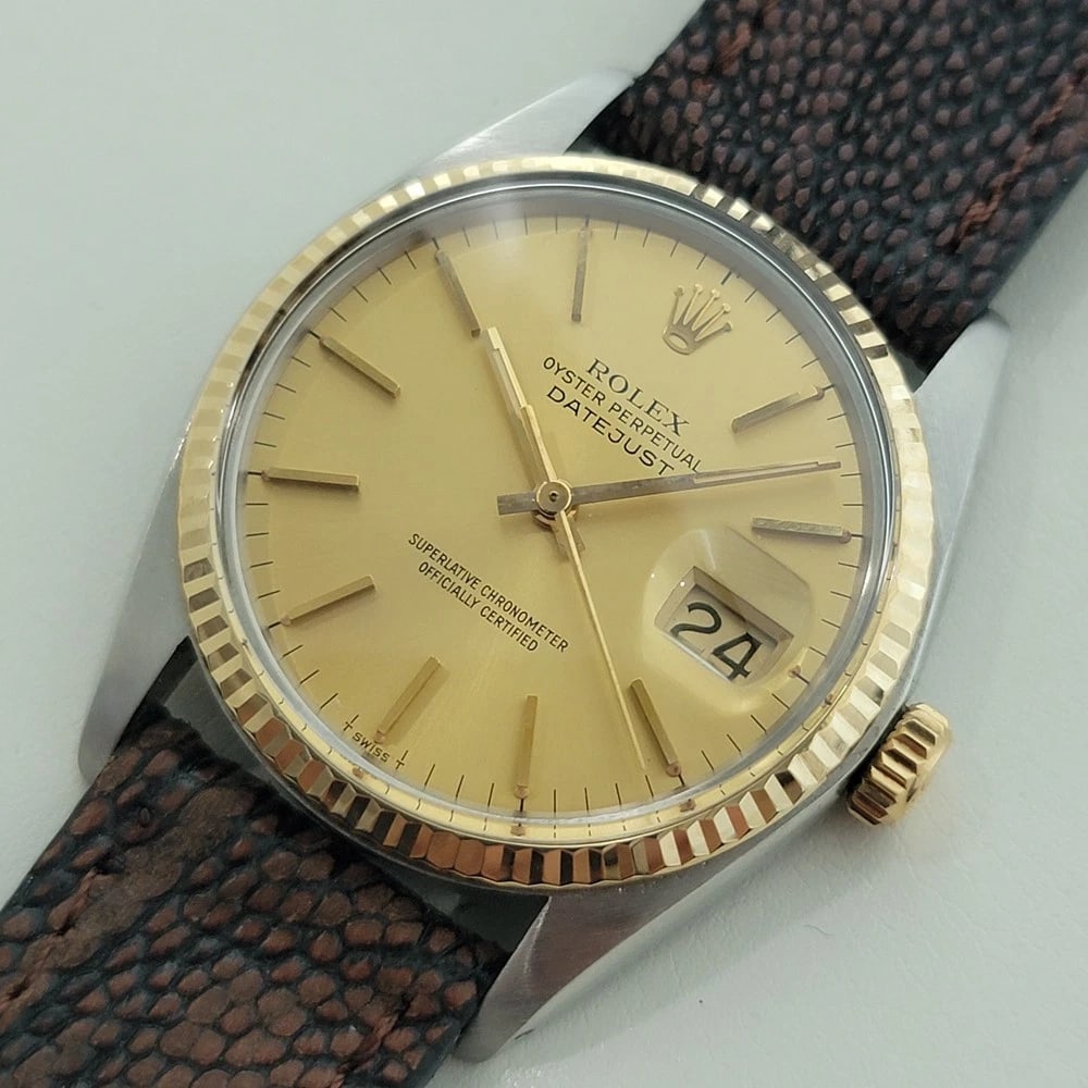 Rolex Oyster Datejust Ref 16013 Mens 36mm 18k SS Vintage 1970s Automatic RA615 - 4