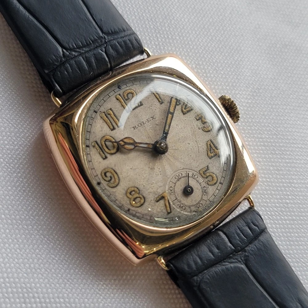 Rolex Oyster 9k Solid Rose Gold Mens 1930s 32mm Vintage Manual Wind RA713 - 3