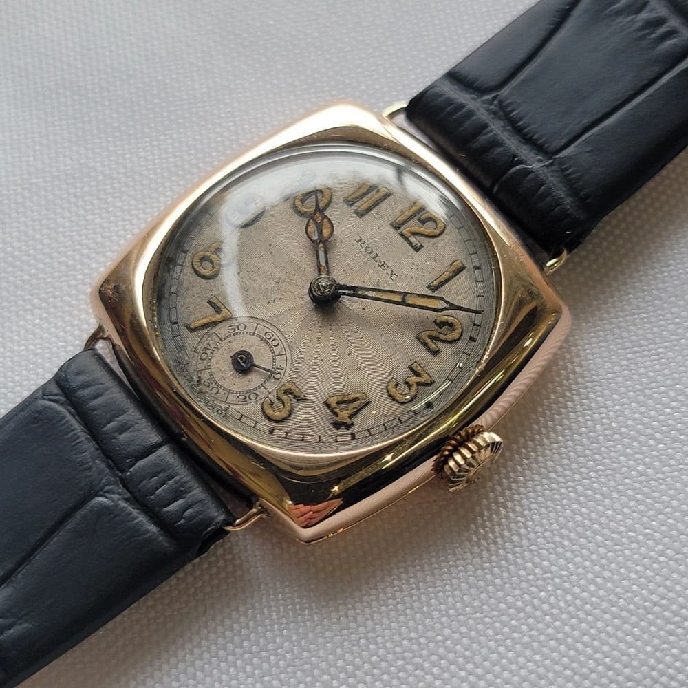 Rolex Oyster 9k Solid Rose Gold Mens 1930s 32mm Vintage Manual Wind RA713 - 4