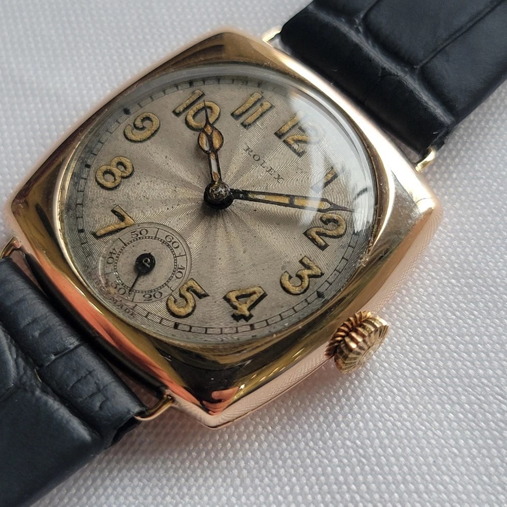 Rolex Oyster 9k Solid Rose Gold Mens 1930s 32mm Vintage Manual Wind RA713 - 5