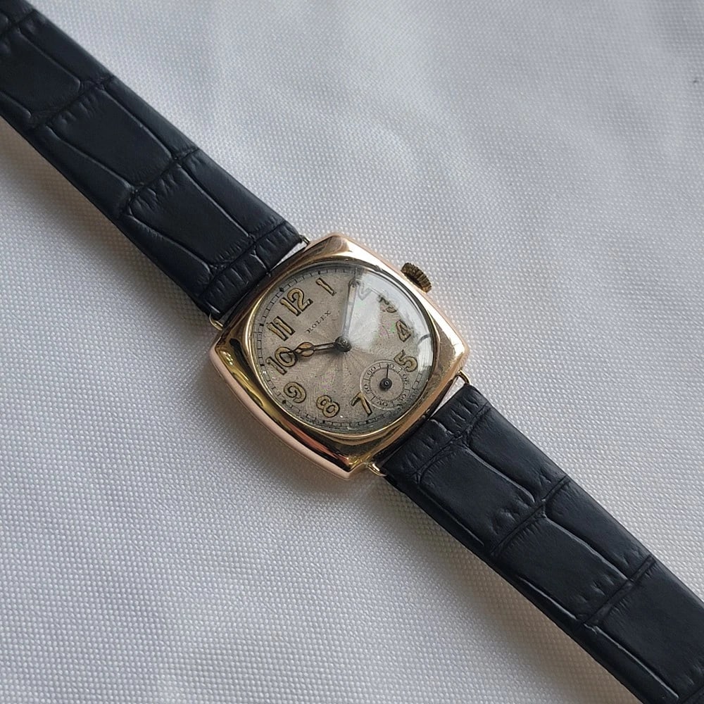 Rolex Oyster 9k Solid Rose Gold Mens 1930s 32mm Vintage Manual Wind RA713 - 8