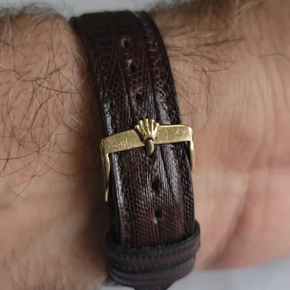 Rolex Oyster Perpetual 1002 34mm 14k Gold Mens 1960s Vintage Automatic NA111B - 2