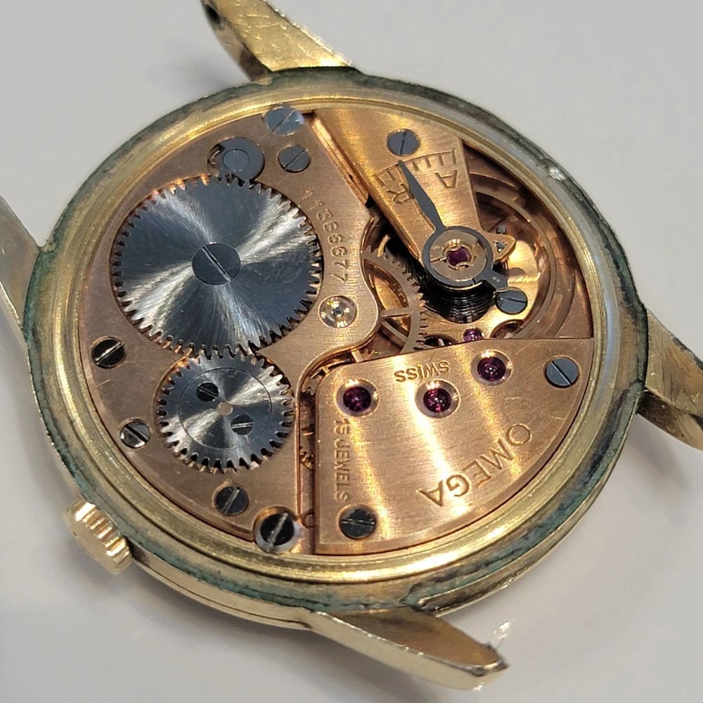 Omega Ref 2497-2 80 Micron Gold Capped Mens 1940s 35mm Vintage Manual Wind RA702 - 11