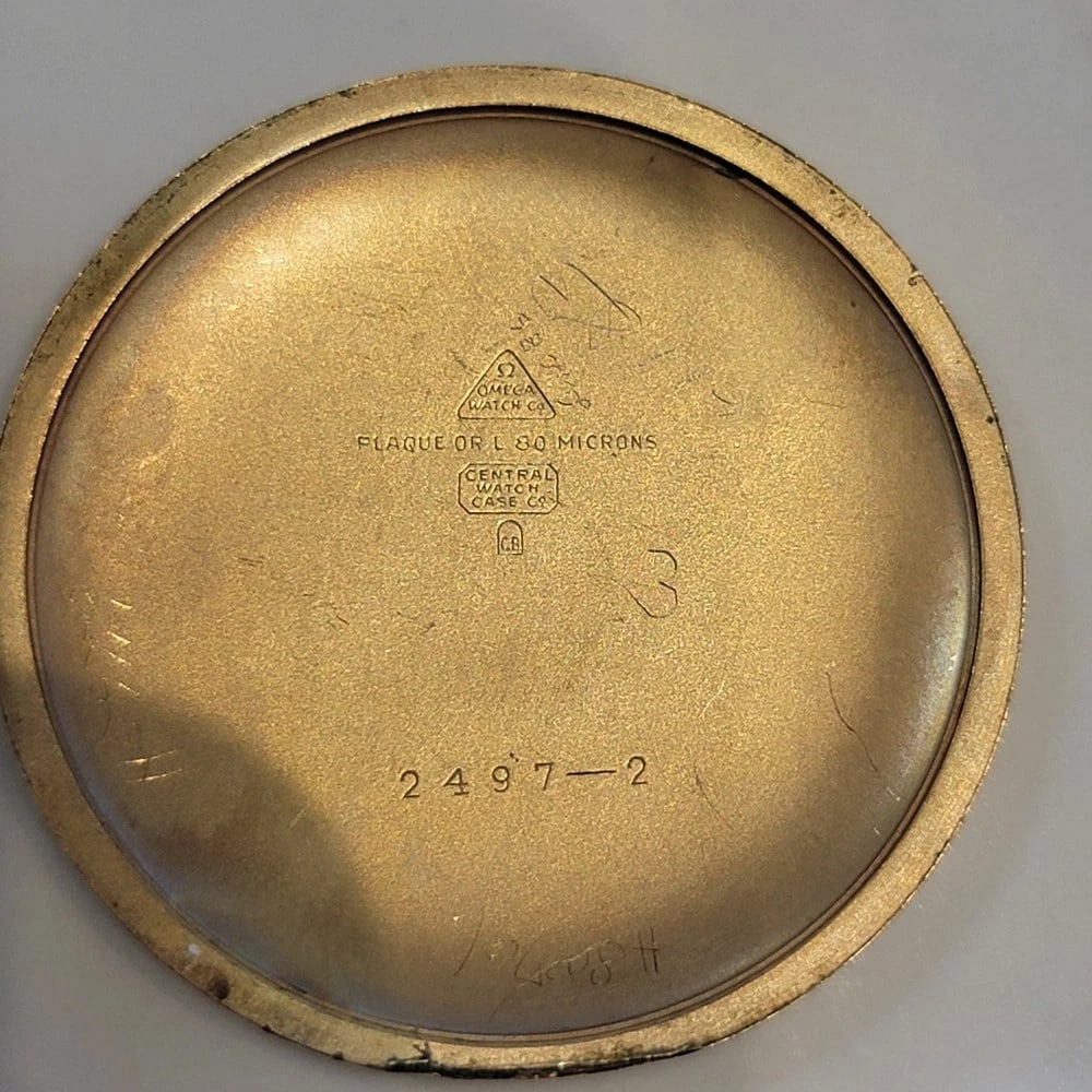 Omega Ref 2497-2 80 Micron Gold Capped Mens 1940s 35mm Vintage Manual Wind RA702 - 12