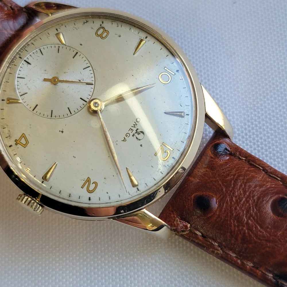 Omega Ref 2497-2 80 Micron Gold Capped Mens 1940s 35mm Vintage Manual Wind RA702 - 5