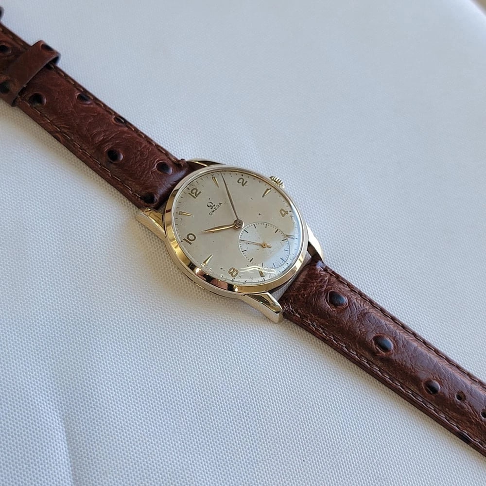 Omega Ref 2497-2 80 Micron Gold Capped Mens 1940s 35mm Vintage Manual Wind RA702 - 7