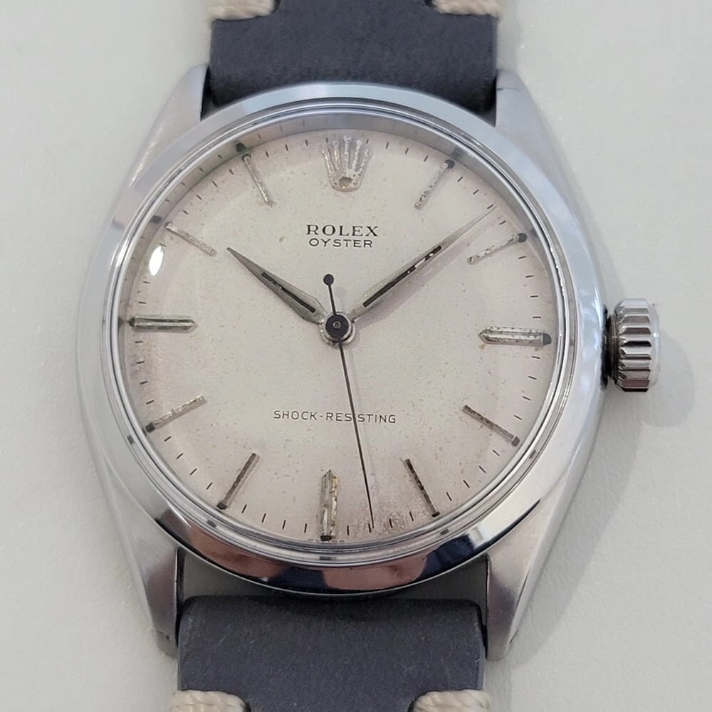 Mens Rolex Oyster Ref 6480 34mm Stainless Steel 1950s Manual Wind Vintage RA416 - 4