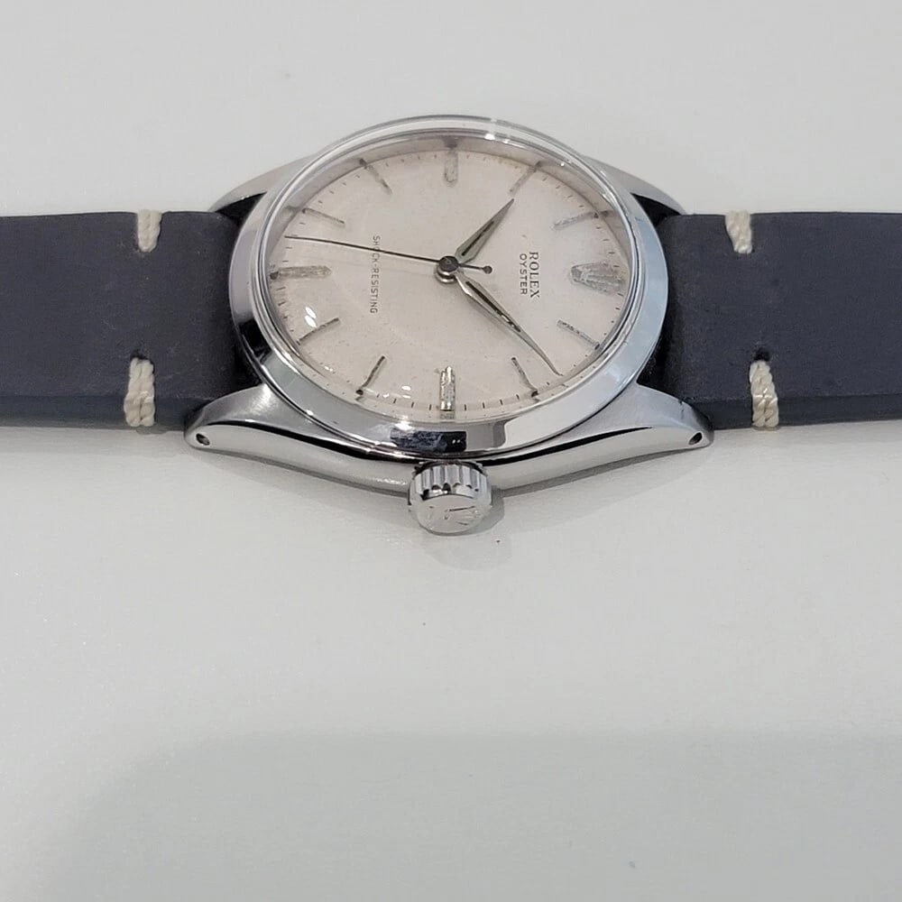 Mens Rolex Oyster Ref 6480 34mm Stainless Steel 1950s Manual Wind Vintage RA416 - 5