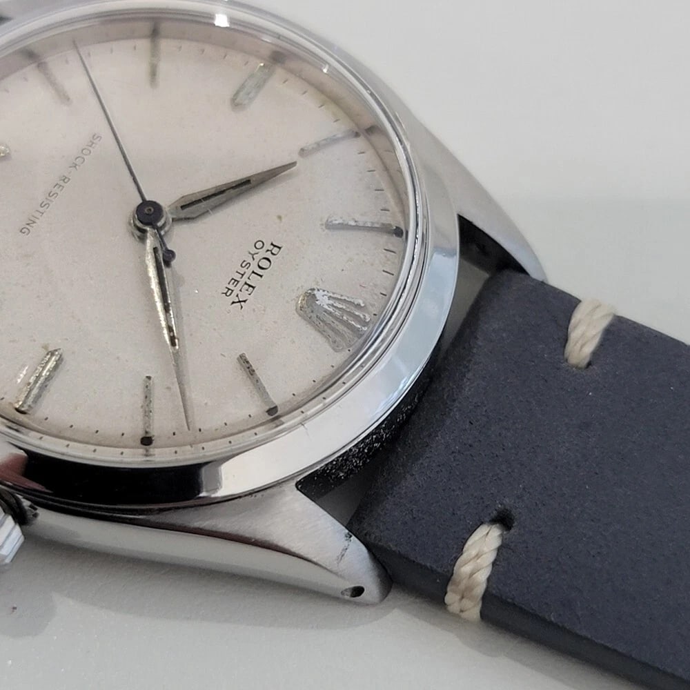 Mens Rolex Oyster Ref 6480 34mm Stainless Steel 1950s Manual Wind Vintage RA416 - 6