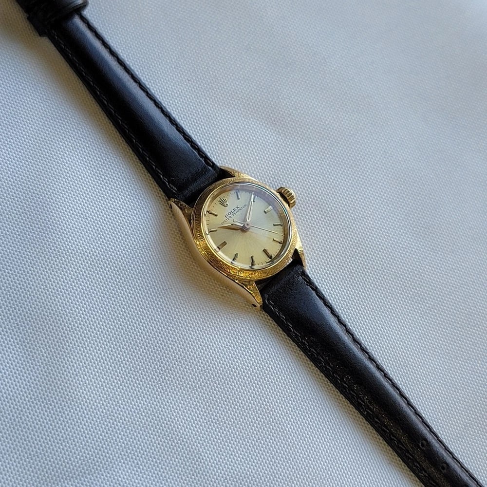 Rolex Oyster perpetual Ref 6620 18k Solid Gold Ladies 25mm 1950s Automatic RA704 - 12