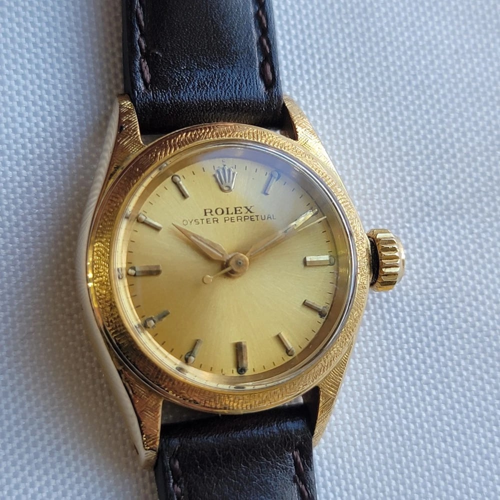 Rolex Oyster perpetual Ref 6620 18k Solid Gold Ladies 25mm 1950s Automatic RA704 (1 of 14)