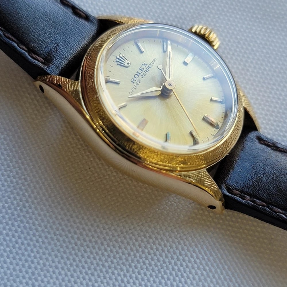 Rolex Oyster perpetual Ref 6620 18k Solid Gold Ladies 25mm 1950s Automatic RA704 - 6
