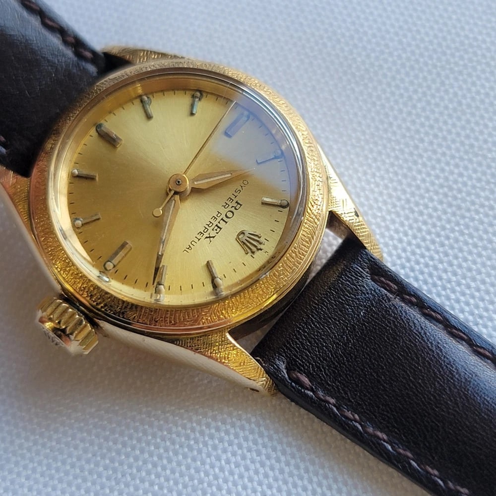 Rolex Oyster perpetual Ref 6620 18k Solid Gold Ladies 25mm 1950s Automatic RA704 - 7