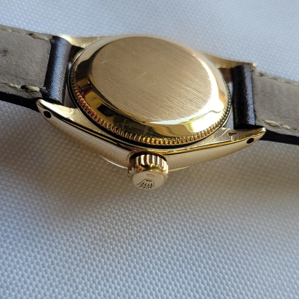 Rolex Oyster perpetual Ref 6620 18k Solid Gold Ladies 25mm 1950s Automatic RA704 - 9